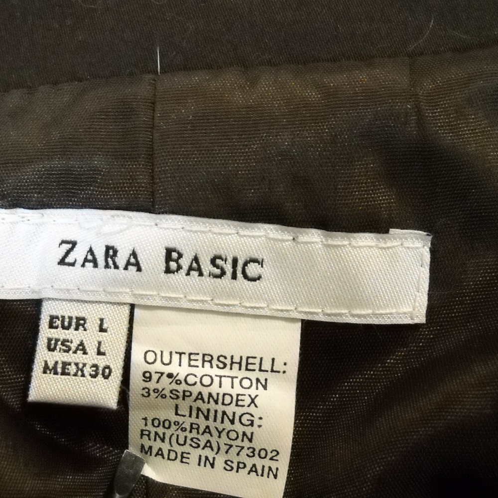 Women's Brown Zara Basic Lined Jacket Size L - image 3